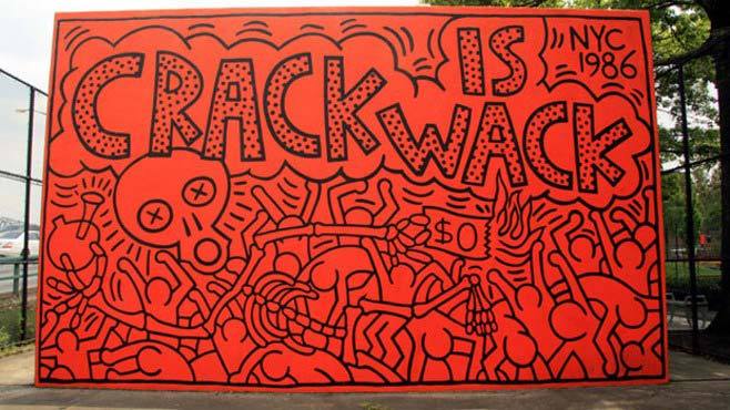 Keith Haring, Crack is Wack mural, New York City, 1986