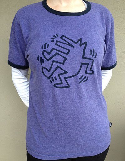 Keith Haring T-shirt in purple